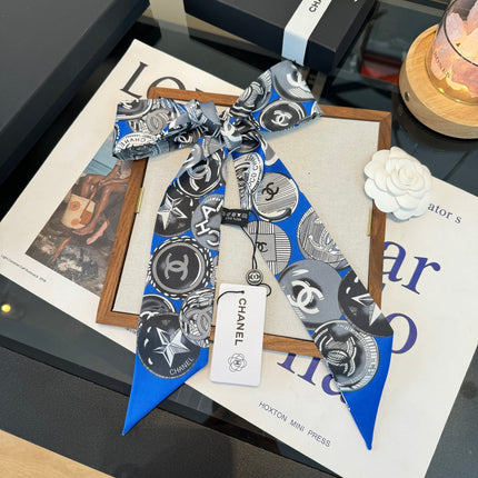 CHANEL 26S TWILLY SCARF 120 IN SILK 411281