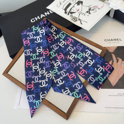 CHANEL 26S TWILLY SCARF 120 IN SILK 347192