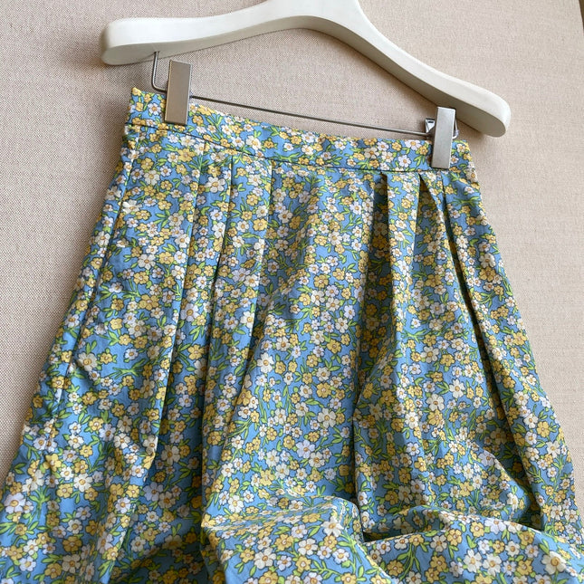 PRADA 26S FLORAL PRINT MIDI SKIRT 1047