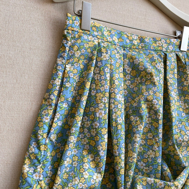 PRADA 26S FLORAL PRINT MIDI SKIRT 1047