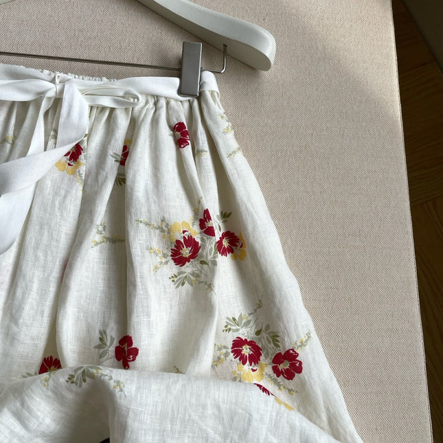 PRADA 26S FLORAL PRINT MIDI SKIRT STYLE 954