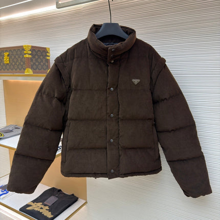 PRADA 25S VELVET PUFFER JACKET 459