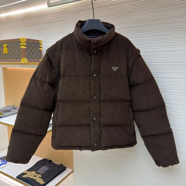 PRADA 25S VELVET PUFFER JACKET 459