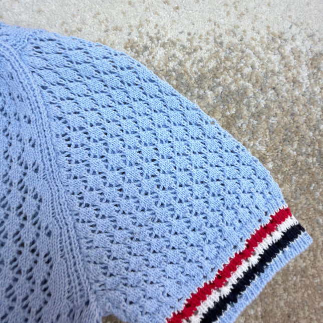 THOM 26S SHORT-SLEEVED KNIT POLO SHIRT STYLE 154