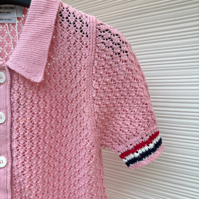THOM 26S SHORT-SLEEVED KNIT POLO SHIRT STYLE 151