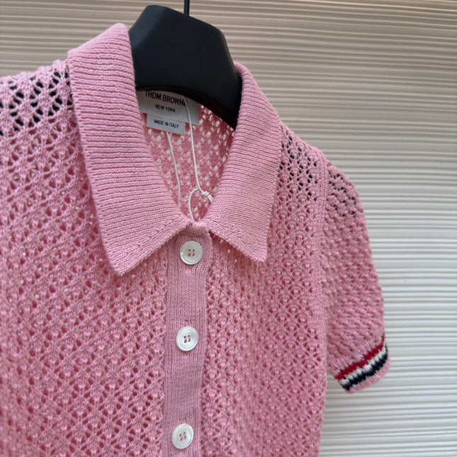 THOM 26S SHORT-SLEEVED KNIT POLO SHIRT STYLE 151