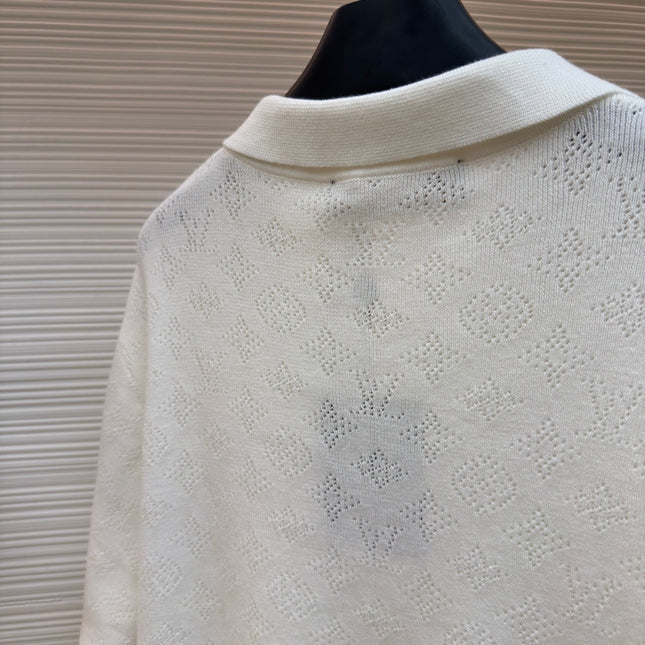 LV 26S SHORT-SLEEVED KNIT POLO SHIRT STYLE 206