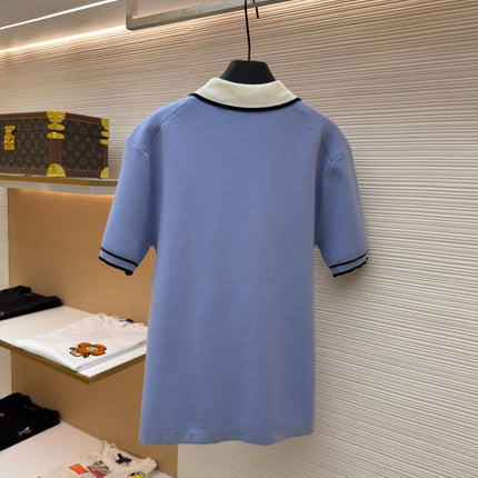 LV 26S SHORT-SLEEVED KNIT POLO SHIRT STYLE 204