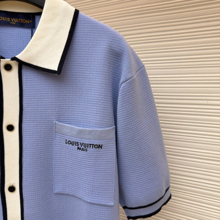 LV 26S SHORT-SLEEVED KNIT POLO SHIRT STYLE 204