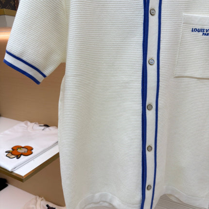 LV 26S SHORT-SLEEVED KNIT POLO SHIRT STYLE 203