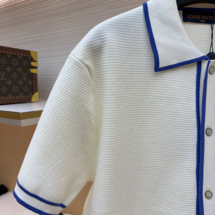 LV 26S SHORT-SLEEVED KNIT POLO SHIRT STYLE 203