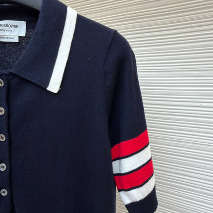 THOM 26S SHORT-SLEEVED KNIT POLO SHIRT STYLE 149