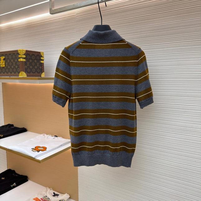 MIUMIU 26S SHORT-SLEEVED KNIT POLO SHIRT STYLE 1090