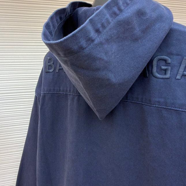 BALENCIAGA 26S HOODED DENIM JACKET 025