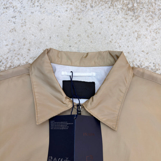 PRADA 26S SHORT-SLEEVE ZIP-UP SHIRT 1031