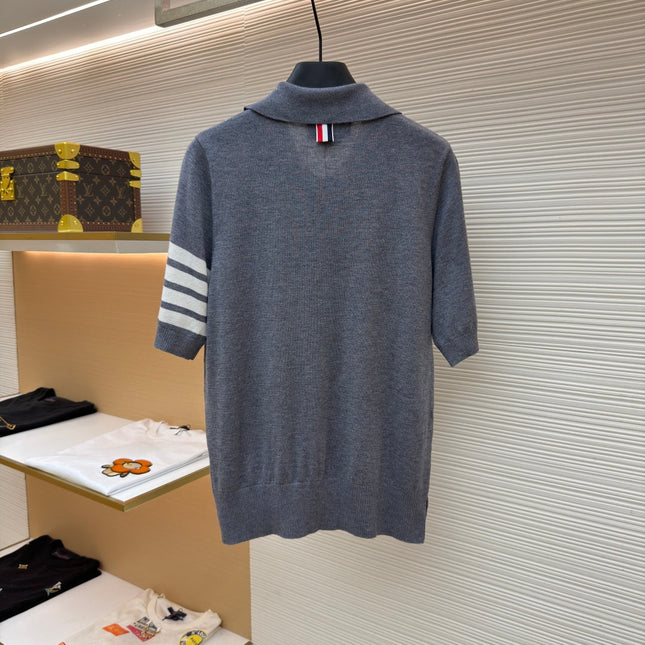 THOM 26S SHORT SLEEVE POLO KNIT TOP STYLE 244