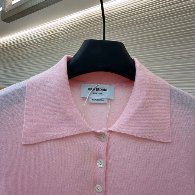 THOM 26S SHORT SLEEVE POLO KNIT TOP STYLE 241