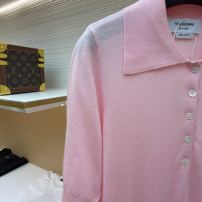 THOM 26S SHORT SLEEVE POLO KNIT TOP STYLE 241
