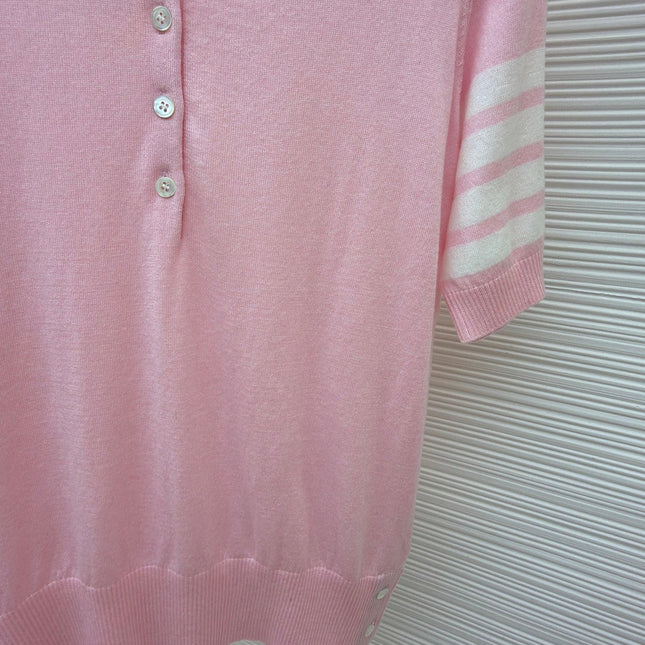 THOM 26S SHORT SLEEVE POLO KNIT TOP STYLE 241