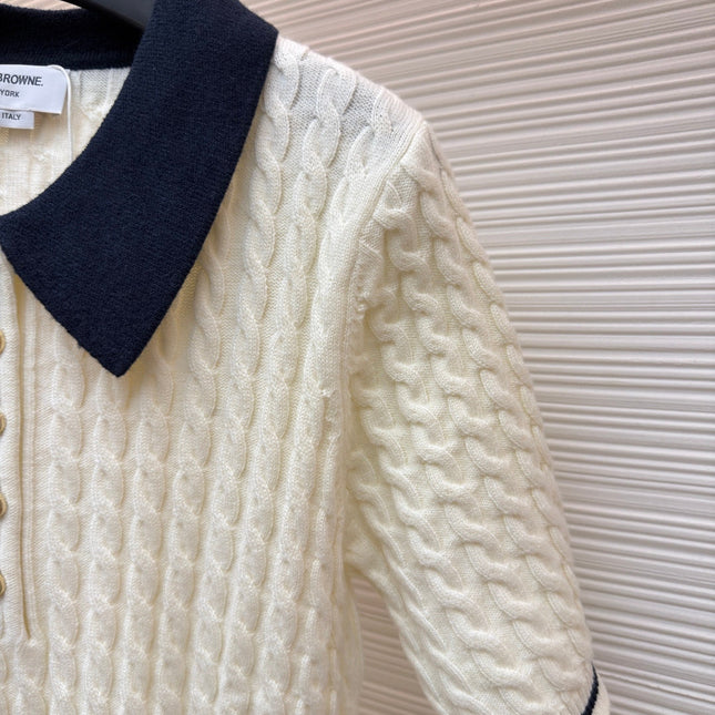 THOM 26S SHORT SLEEVE POLO KNIT TOP STYLE 237
