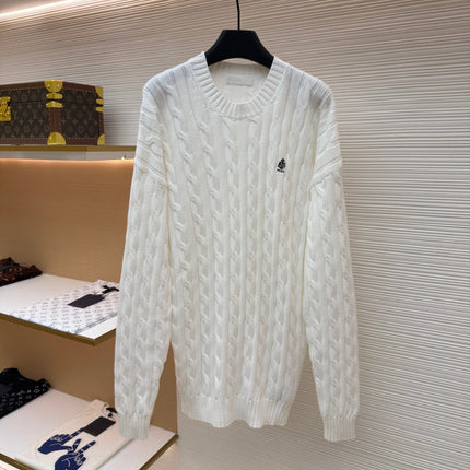 PRADA 26S CABLE-KNIT CREWNECK SWEATER 1091