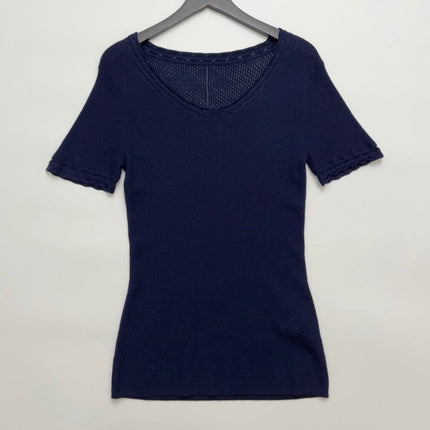 CHLOE 26S FITTED SHORT-SLEEVE KNIT TOP STYLE 97