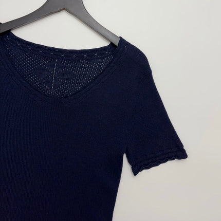 CHLOE 26S FITTED SHORT-SLEEVE KNIT TOP STYLE 97