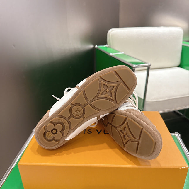 LV 26S MULE SNEAKERS IN CAMEL BEIGE SUEDE