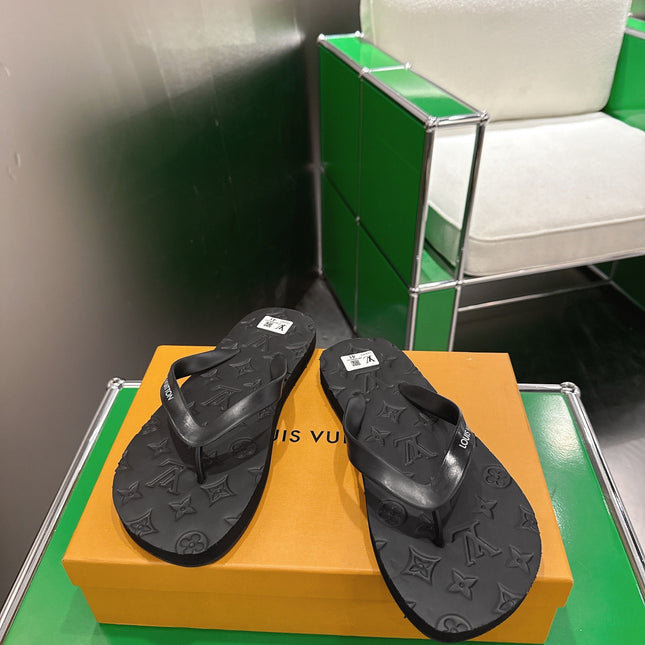 LV 26S THONG SANDALS IN BLACK EVA