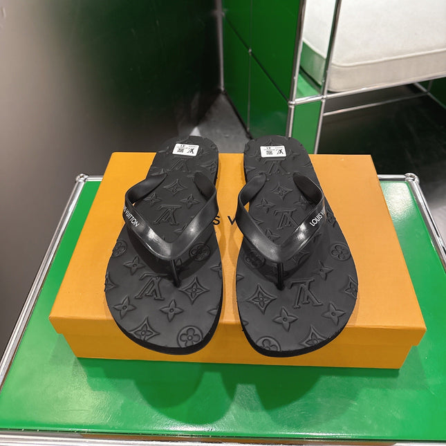 LV 26S THONG SANDALS IN BLACK EVA