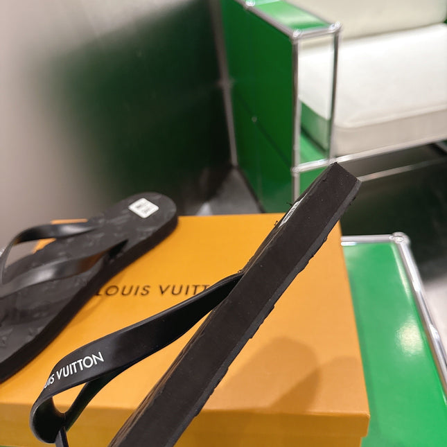 LV 26S THONG SANDALS IN BLACK EVA