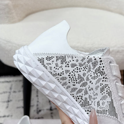 JIMMY CHOO 26S SNEAKERS IN WHITE SUEDE