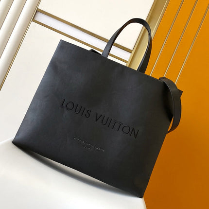 LV 26S SHOPPER TOTE 40 IN BLACK CALFSKIN