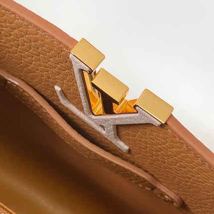 LV 26S CAPUCINES BAG 27 IN BROWN TAURILLON CALFSKIN