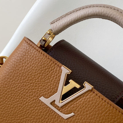 LV 26S CAPUCINES BAG 21 IN BROWN TAURILLON CALFSKIN