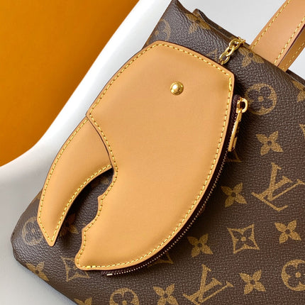 LV 26S LOUIS HANDBAG 25 IN BROWN CALFSKIN