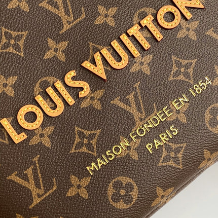 LV 26S LOUIS HANDBAG 25 IN BROWN CALFSKIN