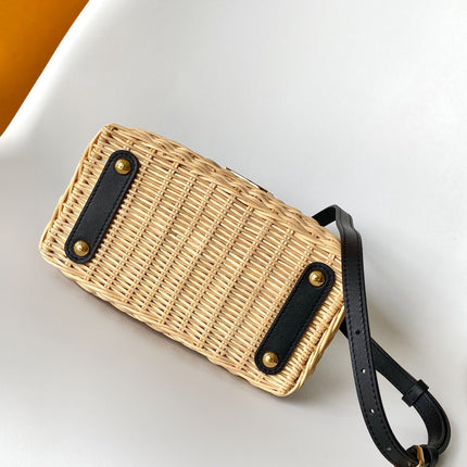 LV CAPUCINES BB BAG 27 PINIC IN BLACK CALFSKIN GOLD HARDWARE