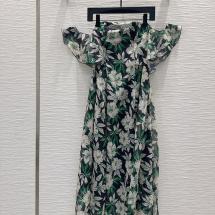 Loewe 2025 Floral Skirt Polyester Fiber