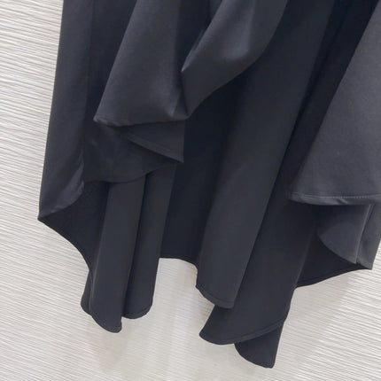 Loewe 2025 Irregular Flowing Dress Black Cotton