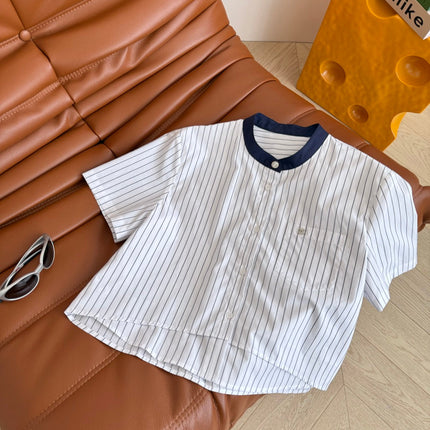 CC 25 Strped Shirt White Cotton