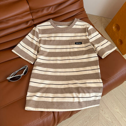 MIU STRIPED TEE IN TWO VERSIONS 25S IN COTTON 265679