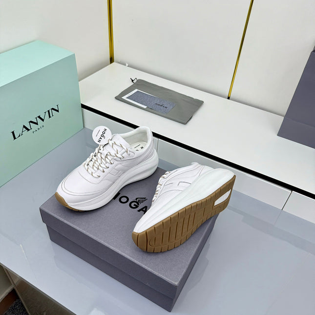 TOM FORD 26S HOGAN SNEAKERS IN WHITE CALFSKIN
