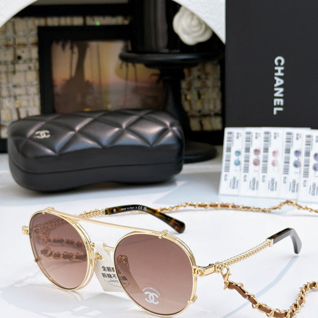 CHANEL 26S ROUND SUNGLASSES IN METAL FRAME 408120
