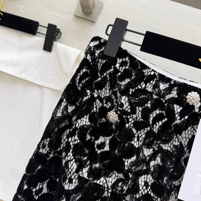 CHANEL 26S LACE FLARED PANTS STYLE 1026