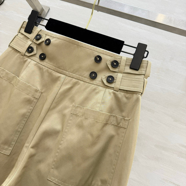 ZIMMERMANN 26S HIGH-WAIST WIDE-LEG CARGO PANTS STYLE 42