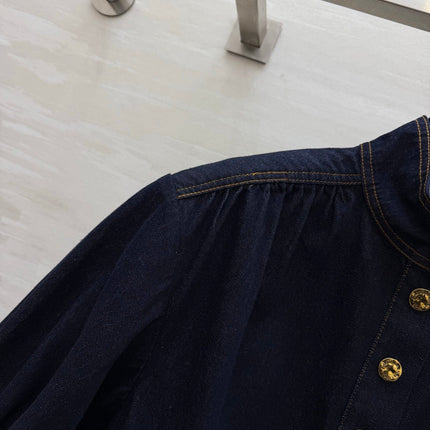 ZIMMERMANN 26S STAND COLLAR DENIM SHIRT STYLE 41