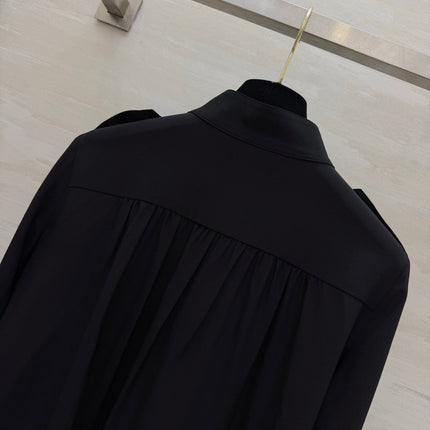 CHLOE 26S STAND COLLAR SILK SHIRT STYLE 51