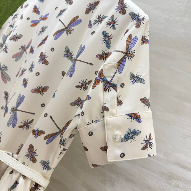 GUCCI 26S SHORT-SLEEVE BOW-TIE DRESS 409