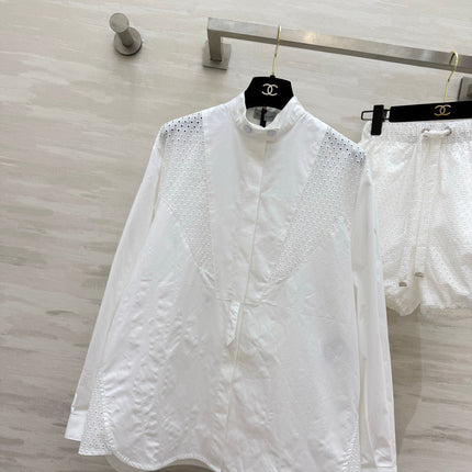 MONCLER 26S LONG-SLEEVE SHIRT & SHORT SET 686